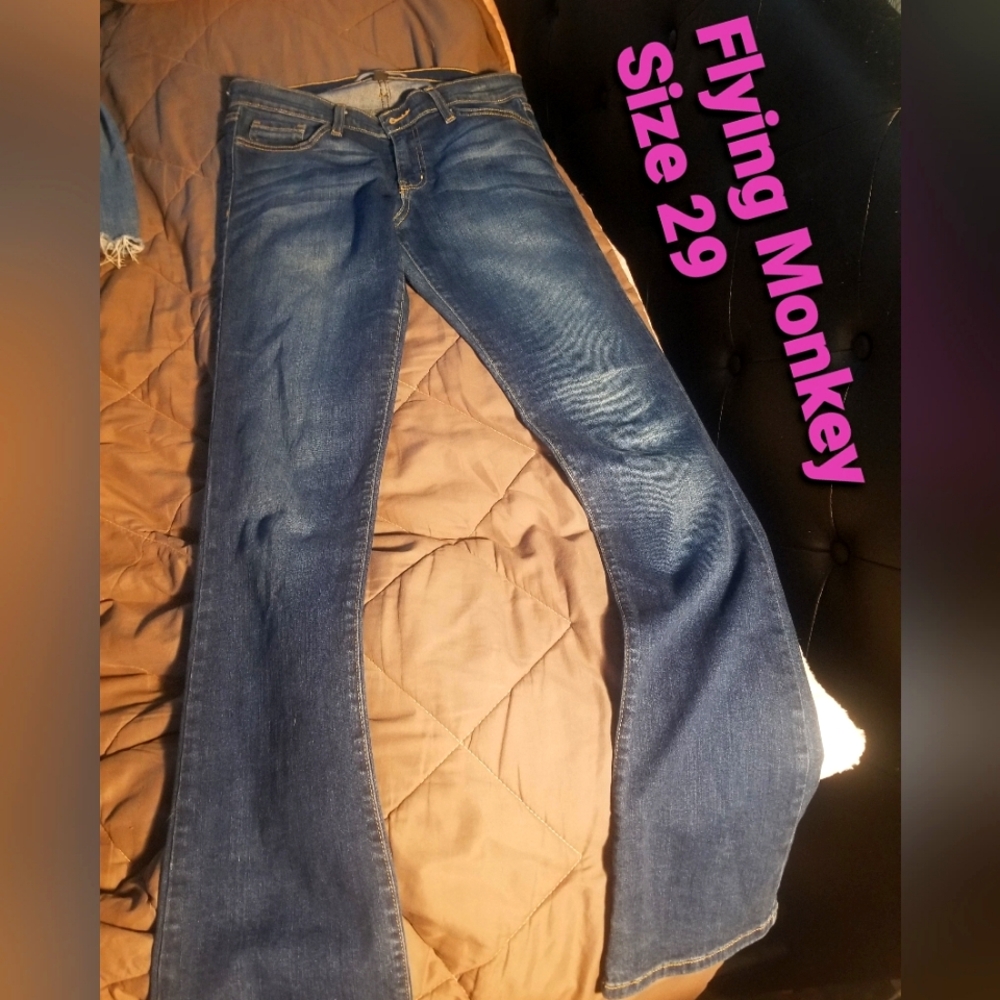 Flying Monkey Women's Dark Blue Flare Jeans